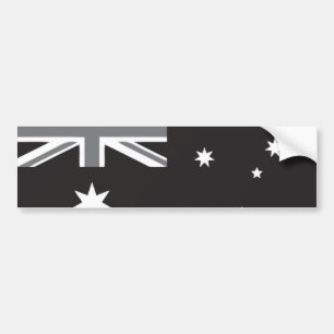 Adesivo Para Carro Bandeira australiana preto e branco