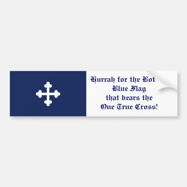 Adesivo Para Carro Bandeira azul de Bottony, Hurrah! (Frente)