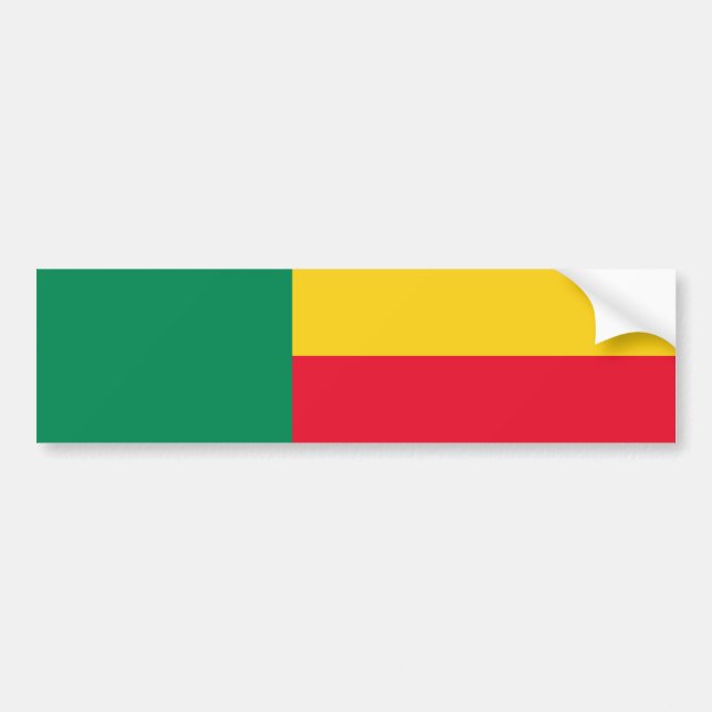Adesivo Para Carro Bandeira Benim Patriótica (Frente)
