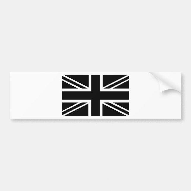 Adesivo Para Carro Bandeira BLack & White Classic Union Jack British( (Frente)