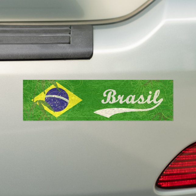 Adesivo Para Carro bandeira brasileira (No carro)