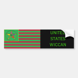 Adesivo Para Carro Bandeira Bumpersticker de Wiccan dos Estados