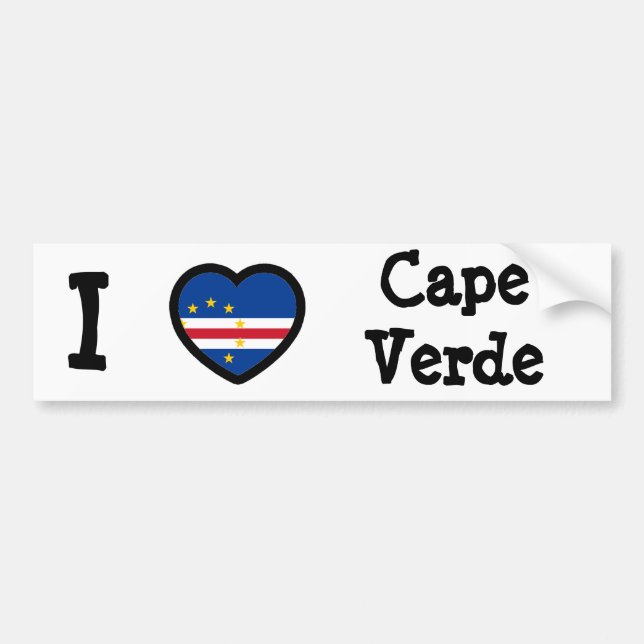 Adesivo Para Carro Bandeira Cabo Verde (Frente)