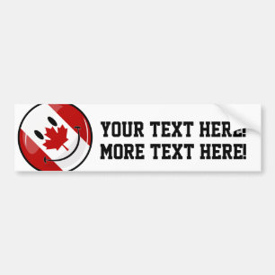 Adesivo Para Carro Bandeira canadense de sorriso lustrosa