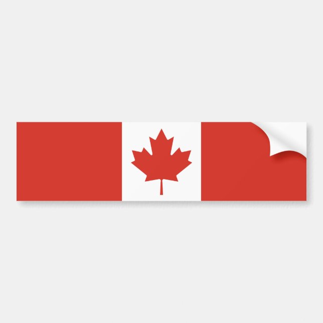 Adesivo Para Carro Bandeira Canadense Patriótica (Frente)