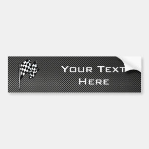 Adesivo Para Carro Bandeira Checkered do olhar da fibra do carbono