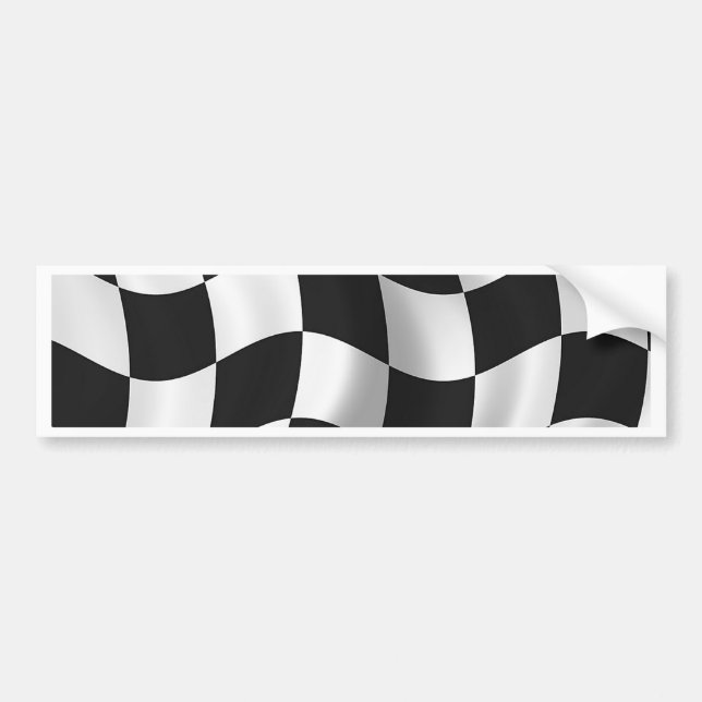 Adesivo Para Carro Bandeira chequered ondulada (Frente)