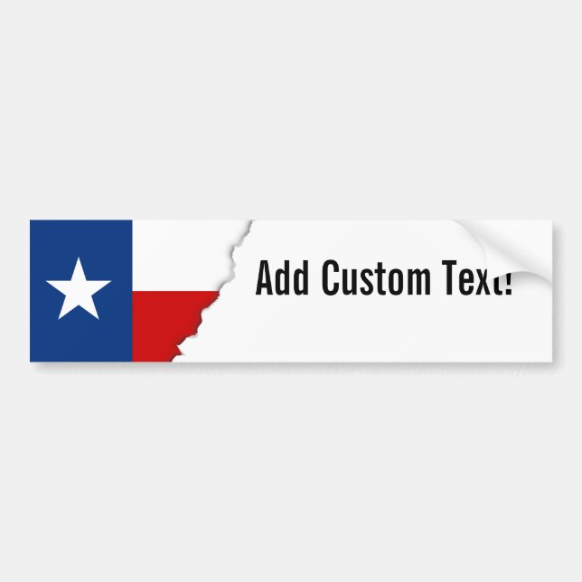 Adesivo Para Carro Bandeira clássica do estado de Texas (Frente)
