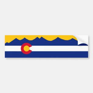 Adesivo Para Carro Bandeira & cordilheira de Colorado