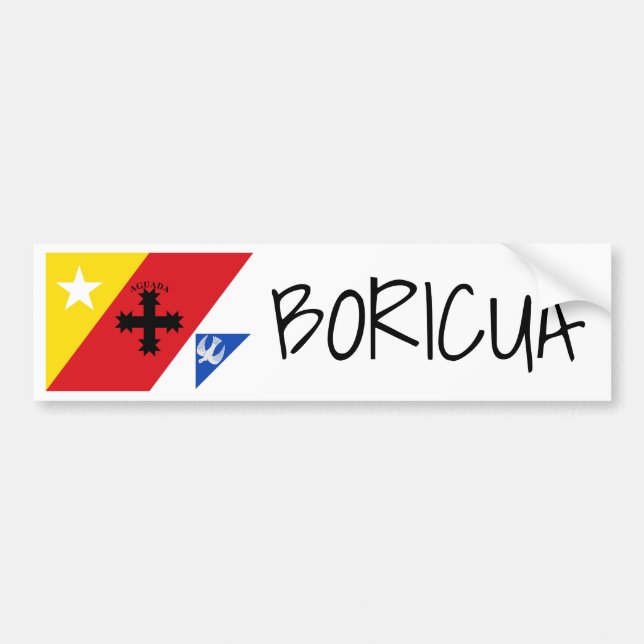 Adesivo Para Carro Bandeira da Aguada, Porto Rico (Frente)