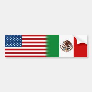 Adesivo Para Carro Bandeira da América do México - Estados Unidos Mex