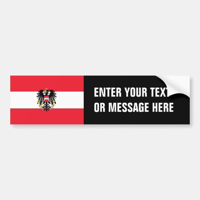 Adesivo Para Carro Bandeira da Áustria (Frente)