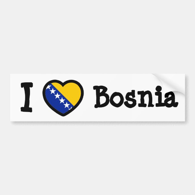 Adesivo Para Carro Bandeira da Bósnia (Frente)