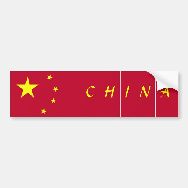 Adesivo Para Carro Bandeira da China (Frente)