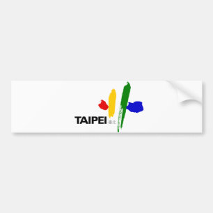Adesivo Para Carro Bandeira da Cidade de Taipei (Taiwan)