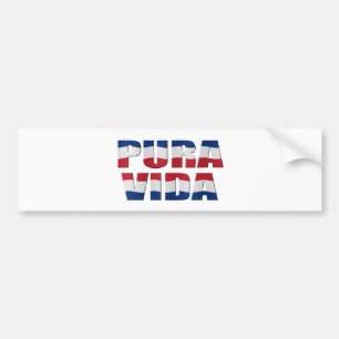 Adesivo Para Carro Bandeira da Costa Rica "Pura Vida"