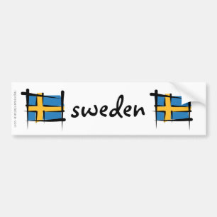Adesivo Para Carro Bandeira da escova da suecia