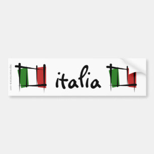 Adesivo Para Carro Bandeira da escova de Italia