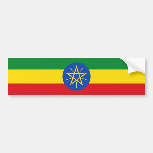 Adesivo Para Carro Bandeira da Etiópia (Frente)