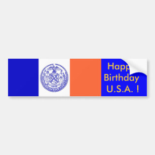 Adesivo Para Carro Bandeira da etiqueta de New York, feliz