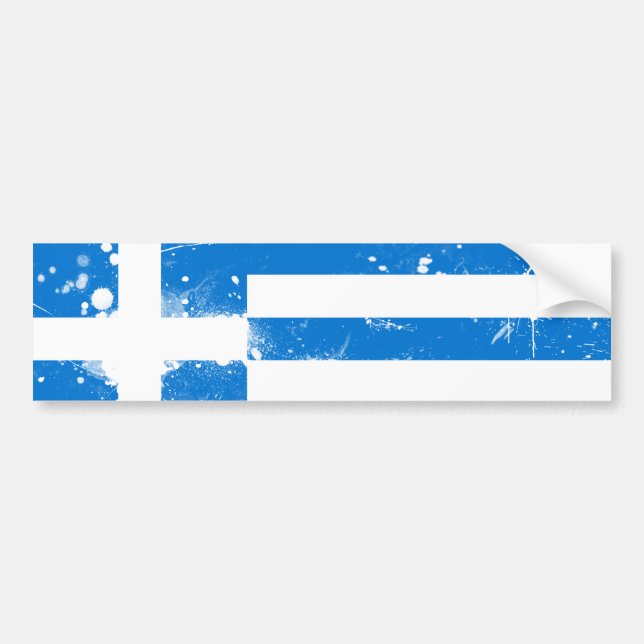 Adesivo Para Carro Bandeira da Grécia (Frente)