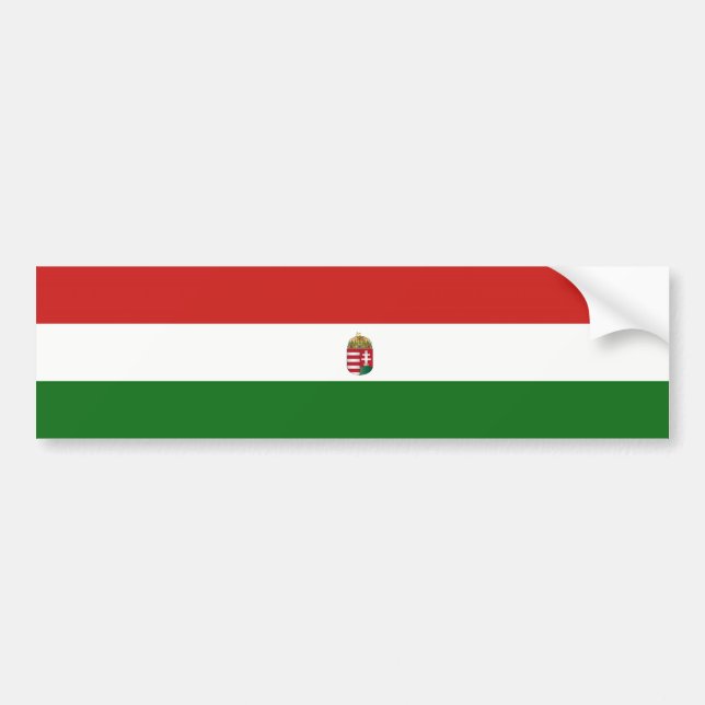 Adesivo Para Carro Bandeira da Hungria (Frente)