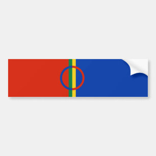 Adesivo Para Carro Bandeira da Lapónia (Natal) (Sami) (Laplander)