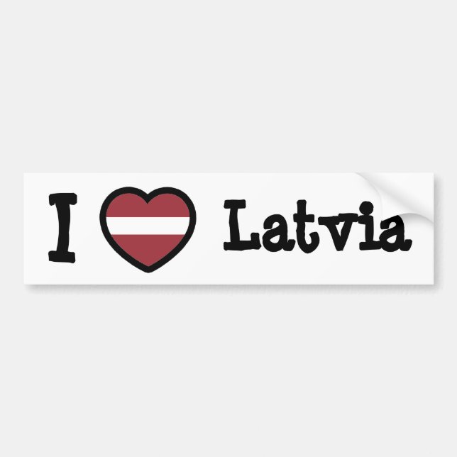 Adesivo Para Carro Bandeira da Letónia (Frente)