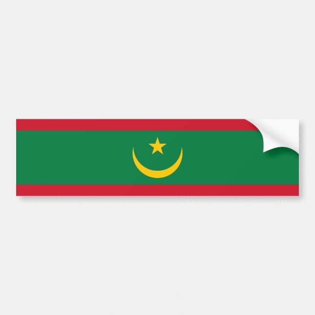 Adesivo Para Carro Bandeira da Mauritânia (Frente)