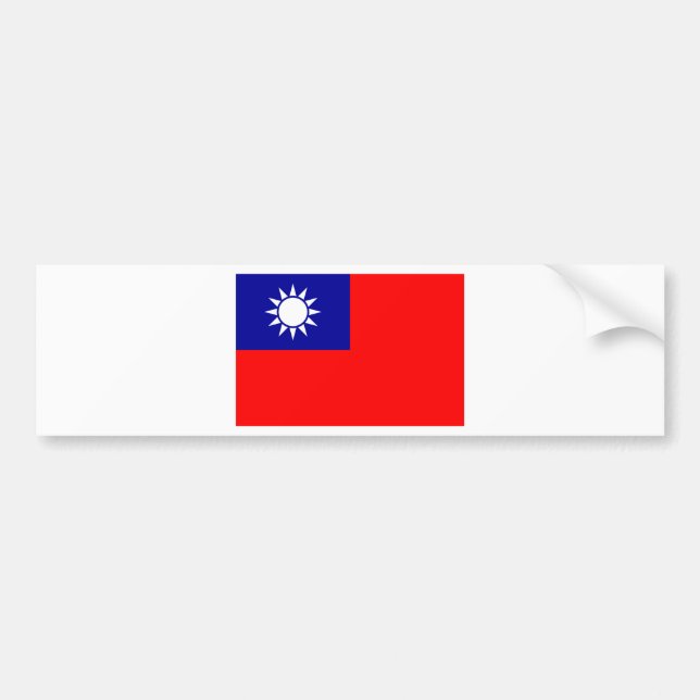 Adesivo Para Carro Bandeira da República da China (Formosa) - 中華民國國旗 (Frente)