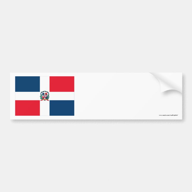 Adesivo Para Carro Bandeira da República Dominicana (Frente)