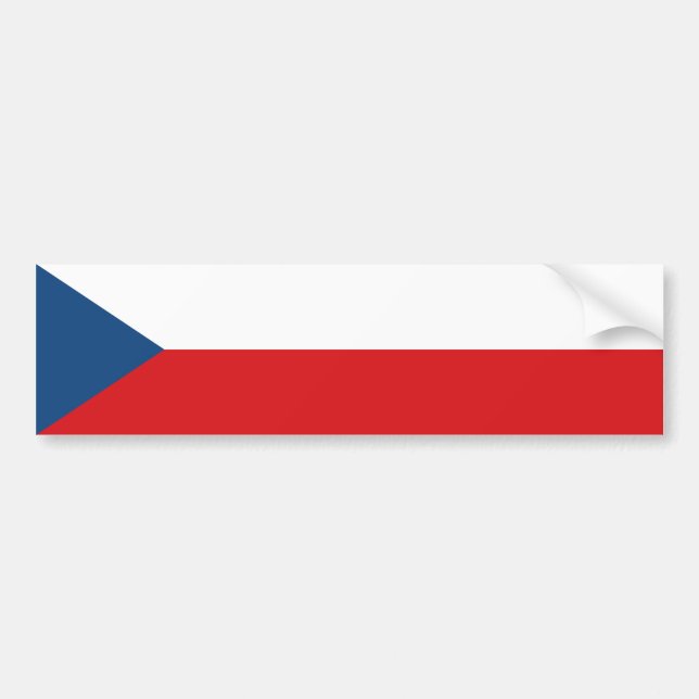 Adesivo Para Carro Bandeira da República Tcheca (Frente)