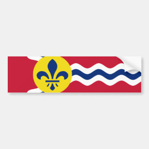 Adesivo Para Carro Bandeira da Rua Louis, Missouri