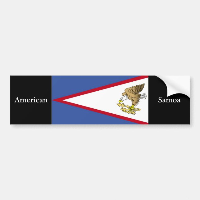 Adesivo Para Carro Bandeira da Samoa Americana (Frente)