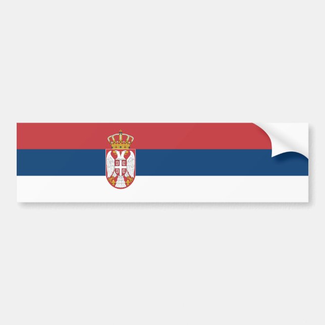 Adesivo Para Carro Bandeira da Sérvia (Frente)