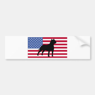Adesivo Para Carro bandeira da silhueta do terrier de Staffordshire