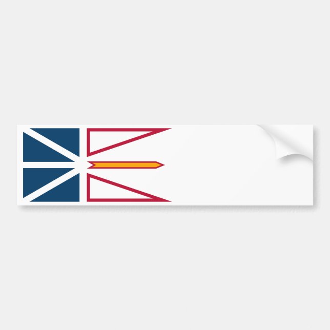 Adesivo Para Carro Bandeira da Terra Nova e Labrador (Canadá) (Frente)