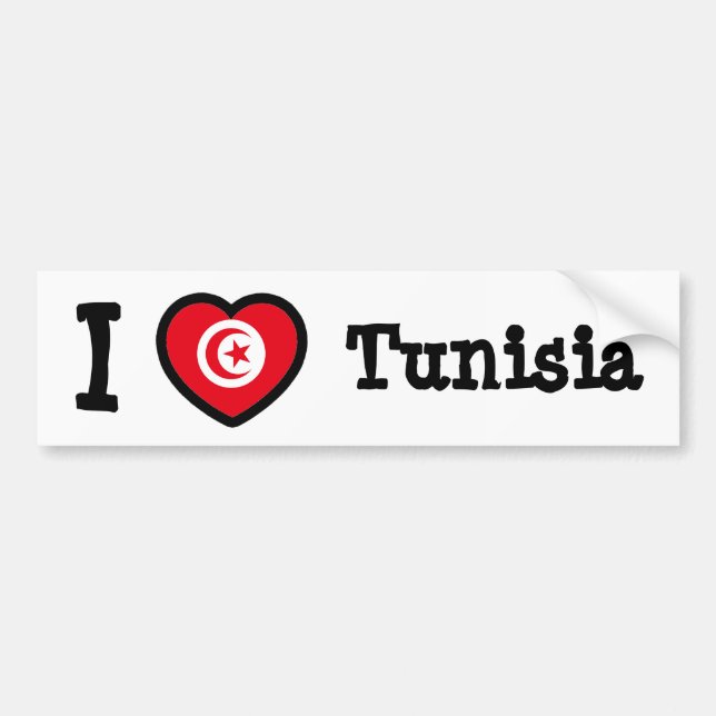Adesivo Para Carro Bandeira da Tunísia (Frente)