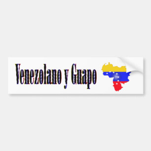 Adesivo Para Carro Bandeira da Venezuela com texto Venezolano y guapo