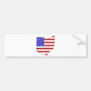 Adesivo Para Carro Bandeira dada forma estado de Ohio EUA