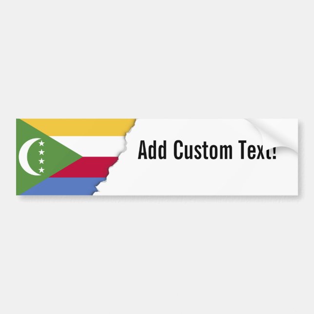Adesivo Para Carro Bandeira das Comores (Frente)