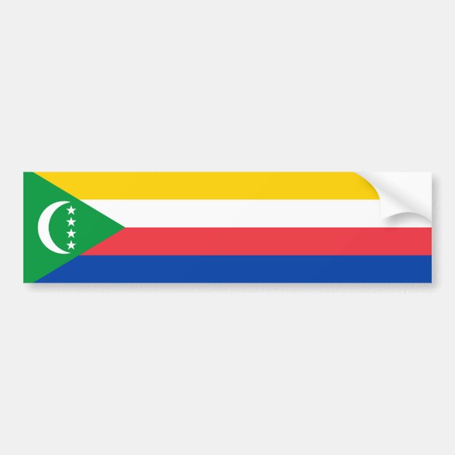 Adesivo Para Carro Bandeira das Comores (Frente)