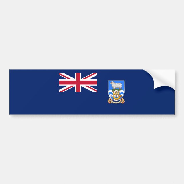 Adesivo Para Carro Bandeira das Ilhas Falkland (Frente)