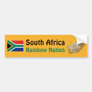 Adesivo Para Carro Bandeira de África do Sul + Autocolante no vidro