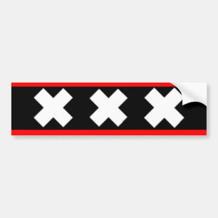 Adesivo Para Carro Bandeira de Amsterdão