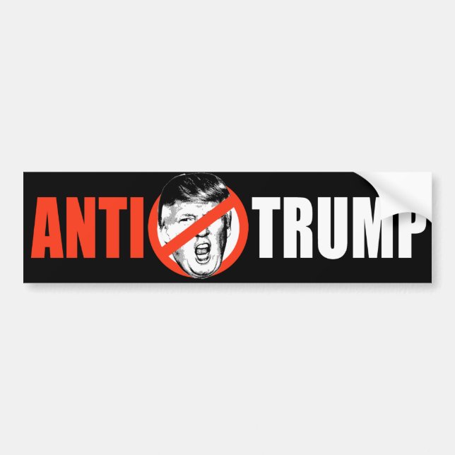 Adesivo Para Carro BANDEIRA de ANTI-TRUMP - branco - (Frente)