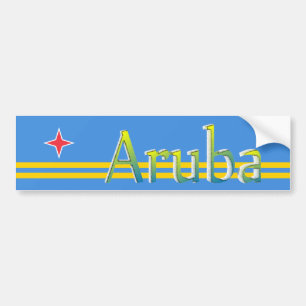 Adesivo Para Carro Bandeira de Aruba