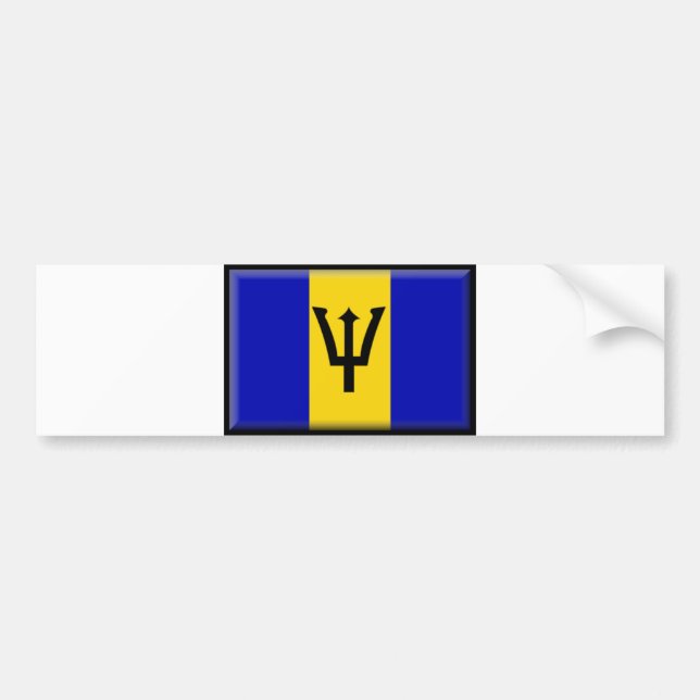 Adesivo Para Carro Bandeira de Barbados (Frente)