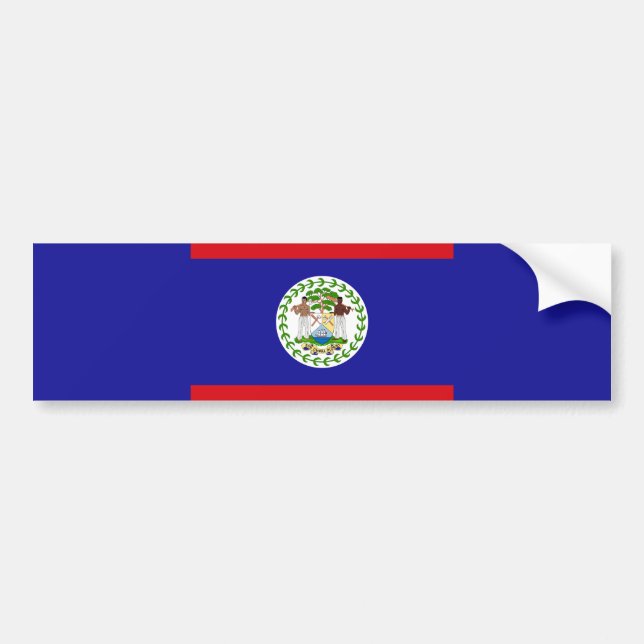 Adesivo Para Carro Bandeira de Belize (Frente)