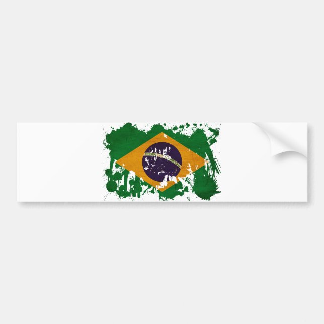 Adesivo Para Carro Bandeira de Brasil (Frente)
